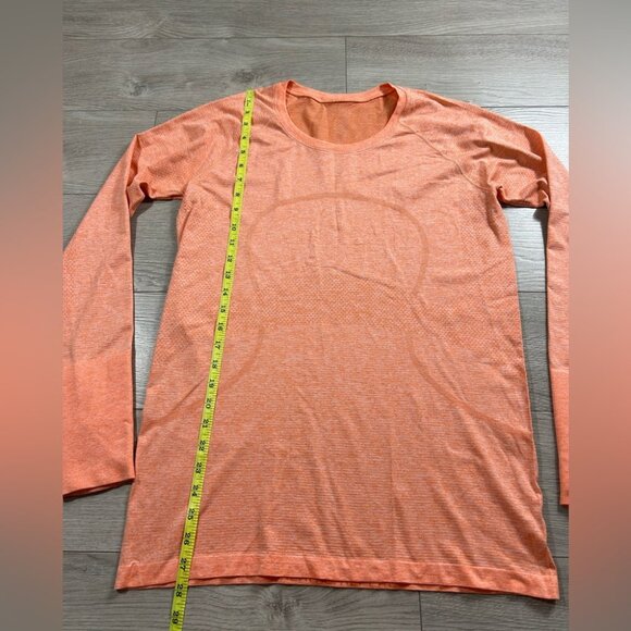 Lululemon Swiftly Tech Long Sleeve 2.0 Amber Orange / White - Picture 10 of 13